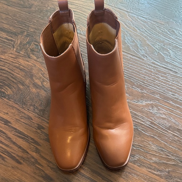 J. Crew Tan Vegan Faux Leather Ankle Boots - Picture 3 of 16